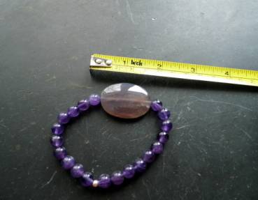 Preview: Armband, Amethyst, lila, Männer, Unisex, Amethystarmband, Schmuck